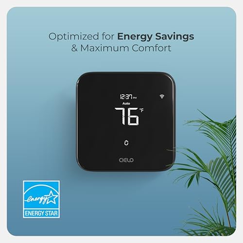 Cielo Smart Thermostat Eco for Central HVAC, Energy Star Certified (Black) - Image 4