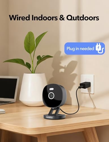 2K Wired Security Camera, Indoor/Outdoor for Home, Pet, Baby, Nanny, IP65 Waterproof Color Night Vision, White Light & Siren, Recording, Motion Detection, Works with Alexa,Pulg in, Black-4P - Image 2