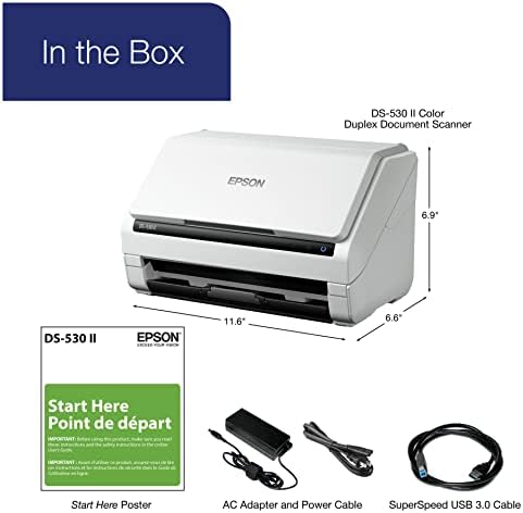 Epson DS-530 II Color Duplex Document Scanner 35 ppm/70 ipm High Speed - Image 6