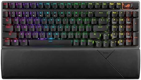 ASUS ROG Strix Scope II 96 Wireless Mechanical Gaming Keyboard – 96% Full-Size, Tri-Mode Connectivity, Hot Swappable Pre-lubed ROG NX Snow Linear Switches, PBT Keycaps, RGB, PC/Mac Support-Black by Unknown