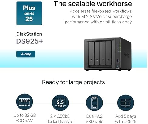 Synology 4-Bay DiskStation DS925+ (Diskless) - Image 2