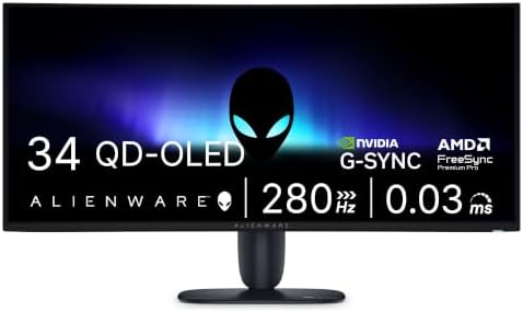 Alienware 34 Gaming Monitor AW3426DW, UWQHD QD-OLED, 280Hz, 0.03ms, G-SYNC by Alienware