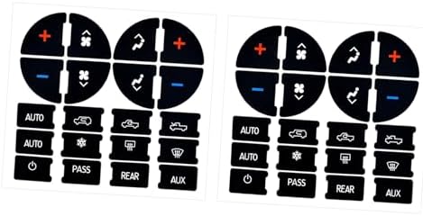 2PCS AC Dash Button Repair Decal Stickers for Fixing Ruined Faded A/C Control & Radio Dash Buttons, Compatible with Chevy/GMC/Buick/Cadillac-Decal Replacement Fits Select 07-14 GM Vehicles by Unknown