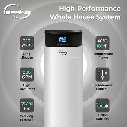 iSpring Elite Series Whole House Central Water Filtration System with Automatic Control Head, Reduces Chlorine, Chloramine, PFAS, Lead, Model: WCF200K - Image 3