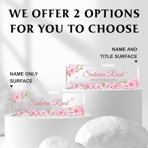 Custom Name Plate for Desk, Acrylic Desk Name Plate Personalized, Employee Appreciation Gifts, Office Desk Accessories for Women Men Teacher Nurse, Coworker Gifts for Manager Assistant (Blush Pink) - Image 5