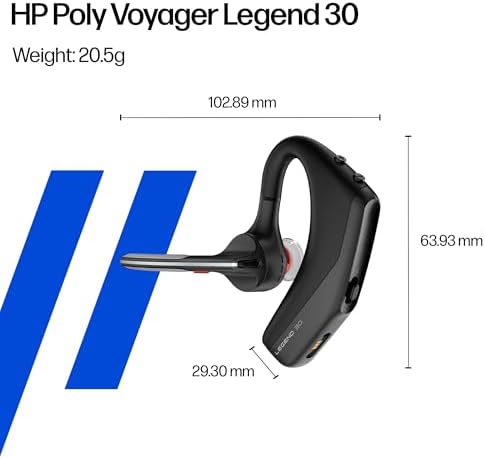 Poly Voyager Legend 30 - Bluetooth Headphones with Mic - Discreet Boom & 4 Noise-Canceling Mics - WindSmart Technology - All-Day Comfort - Seamless Connectivity - Smart Sensors & Call Controls - Image 6