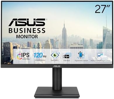 ASUS VA279QGS 27 Inch 1080P 120Hz Computer Monitor, USB Docking, Ergonomic by Unknown