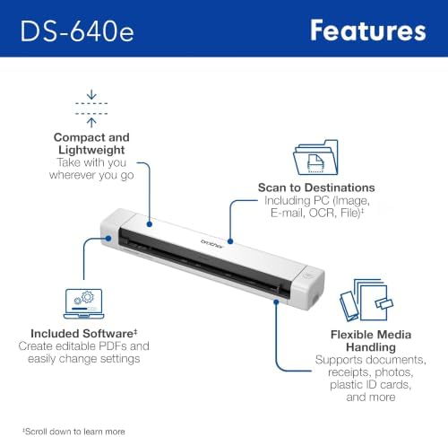 Brother DS-640e Compact Portable Document Scanner - Image 3