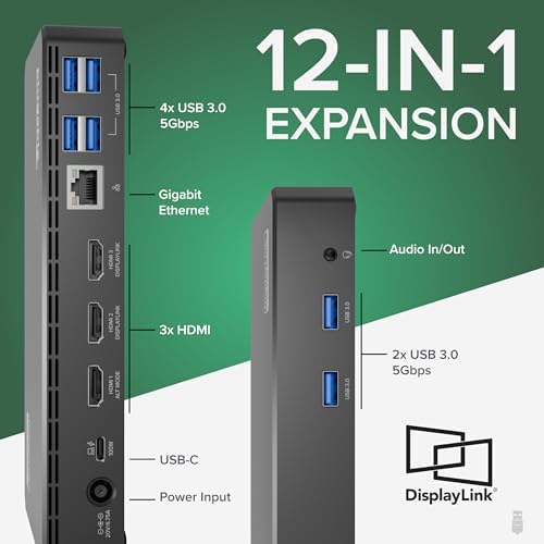 Plugable USB C Triple Display Docking Station | 100W PD, 3X HDMI - Image 4