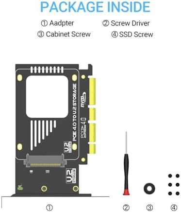 JEYI U.2 to PCIe 4.0 X4 Adapter Card for 2.5inch U.2 NVMe SSDs, 64Gbps - Image 6