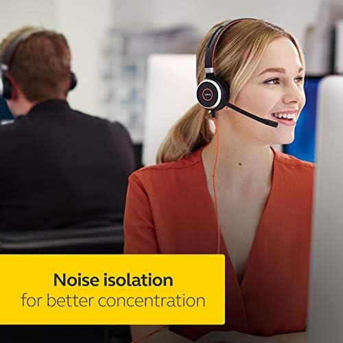 Jabra Evolve 40 Professional Wired Headset, Stereo, UC-Optimized – Telephone Headset for Greater Productivity, Superior Sound for Calls and Music, 3.5mm Jack/USB Connection, All-Day Comfort Design - Image 6