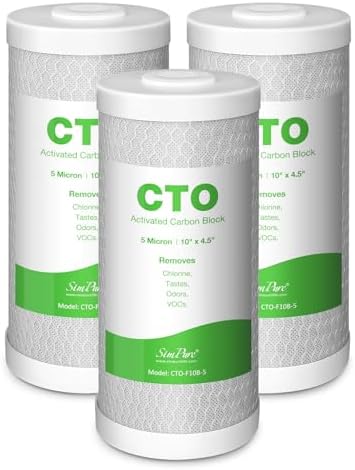 SimPure 5 Micron 10" x 4.5" CTO Carbon Whole House Water Filter Cartridge by SimPure_Water