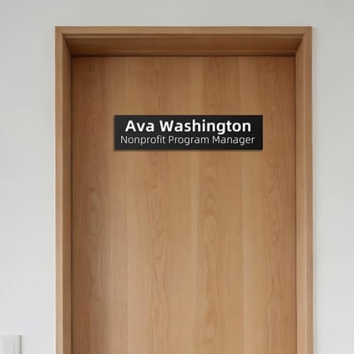 Personalized Adhesive Name Plate, Custom Engraved Office Sign - Image 4