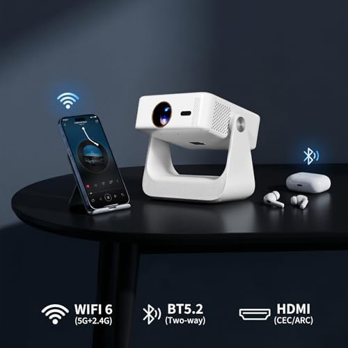 Projector with WiFi and Bluetooth，Home Theater Movie Room Video Projector - Image 5