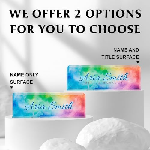 Custom Name Plate for Desk, Acrylic Desk Name Plate Personalized, Employee Appreciation Gifts, Office Desk Accessories for Woman Teacher Nurse, Coworker Gifts for Manager Assistant - Image 5