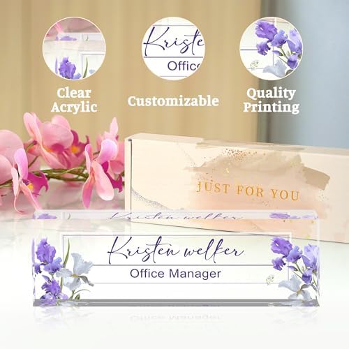Name Plate for Desk Desk Name Plate Personalized, Office Desk Decor for Women & Men, Employee Appreciation Gifts The Office Gifts for Boss, Manager, Teacher, Nurse - Image 6