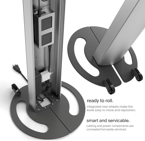 SPROCKET Premium Kiosk Stand T Print B15 - Most Advanced & Key-Locked Secure Tablet Floor Stand with Label Printer, Adjustable Mount & Ergonomic Design, Compatible with Apple iPad - Image 5
