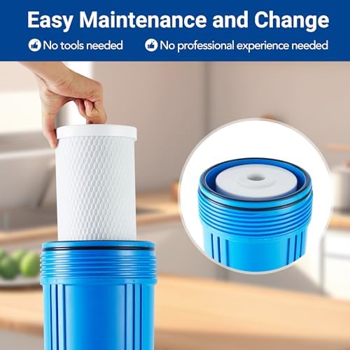 3-stage Replacement Filter Cartridges Set, PP, GAC KDF, Carbon Block, Fit for WF3 Series Whole House Water Filter (PP,GAC+KDF, Carbon Block) - Image 6