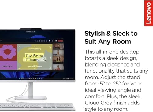 Lenovo IdeaCentre 24" FHD All-in-One Desktop Computer with Office 365 for The Web • 32GB RAM • 2TB Storage • Intel Core • Wired Keyboard and Mouse • Windows 11 - Image 5