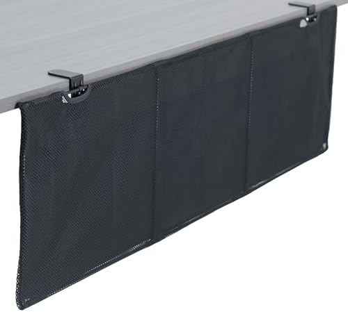 VIVO Black Clamp-on 48 inch Desk Cable Management Sleeve, DESK-SKIRT-48P by VIVO
