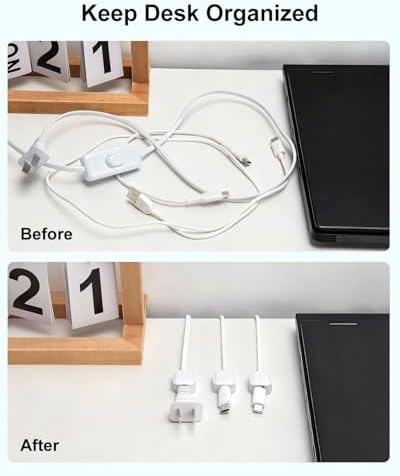 Art3d 8-Pack Magnetic Cable Clips, Cord Organizer, Office Cable Management - Image 5