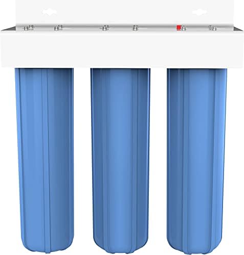 Pentair Pentek BBFS-222 Big Blue Three-Housing Filtration System, 1" NPT #20 High Capacity Water Filter Housing, Holds 20" x 4.5" Filter Cartridges - Image 2