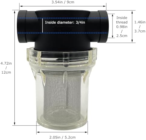 3/4" Female NPT in-Line Strainer with 40 mesh Stainless Steel Filter Screen - Image 2