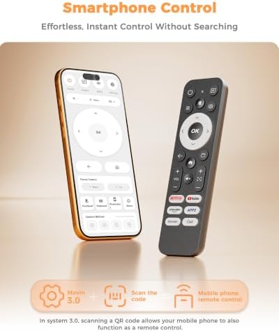 Outdoor-Projector-Movie with WiFi and Bluetooth:[Built-in APPs/180° Stand/Creative Filter] Smart Portable-Projector Auto Focus OS 3.0 Jimveo High Brightness Movie Proyector Compatible with Netflix - Image 3