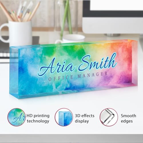 Custom Name Plate for Desk, Acrylic Desk Name Plate Personalized, Employee Appreciation Gifts, Office Desk Accessories for Woman Teacher Nurse, Coworker Gifts for Manager Assistant - Image 3