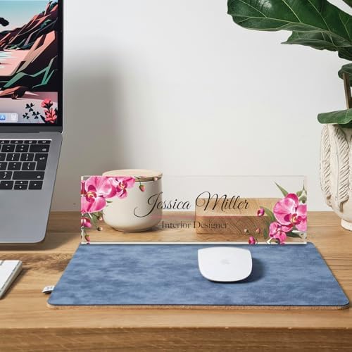 Personalized Acrylic Office Desk Name Plate with Name and Title Printing - Image 3