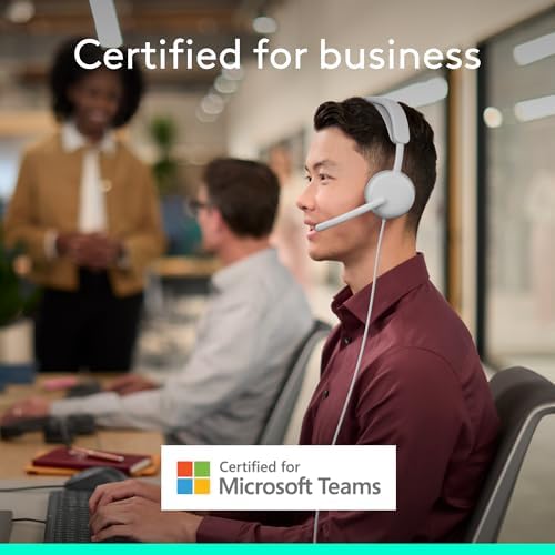 Logitech Zone Wired 2 for Business Headset - Teams - Off White - Image 2