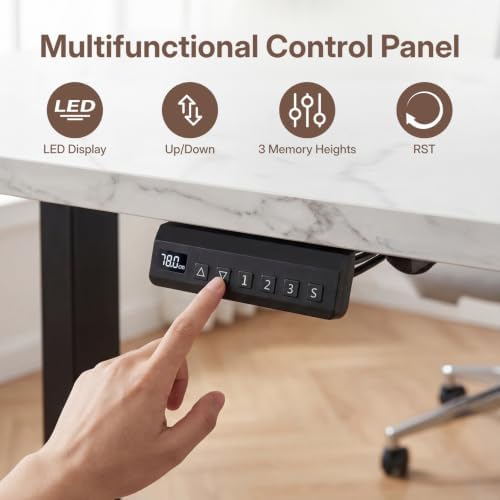 NORTHSKY 55" L-Shaped Electric Standing Desk with Drawers and Storage Cabinet, Height Adjustable Corner Desk for Home Office, 3 Memory Presets - Image 3