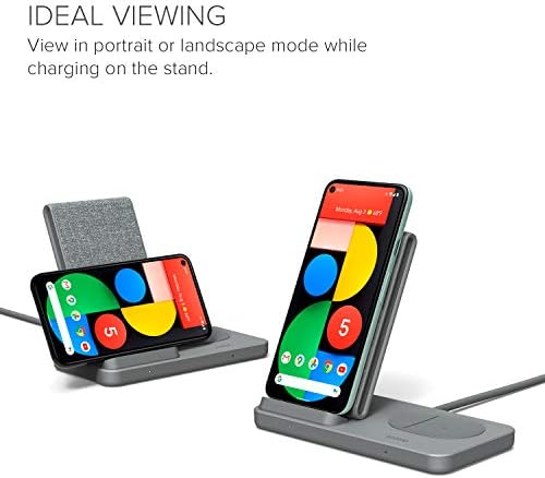 iOttie iON Wireless Duo CERTIFIED BY GOOGLE 15W Stand + 5W Pad Qi-Certified Charger | Compatible with Google, Google Pixel, Pixel Buds | Includes Power Cable & Adapter | Dark Grey - Image 4
