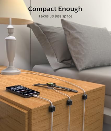 9 Pack Magnetic Cable Clips Cord Organizer,Desk Cable Management Accessories,Cord Clips,Adhesive USB Wire Holder Keeper Organizer for Home Office Desk Phone Car Wall Desktop Nightstand cable organizer - Image 3
