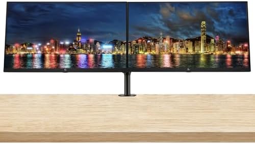 HP P24v G5 24 inch 1920 x 1080 Full HD Edge LED LCD Monitor, 2-Pack Bundle with Dual Desk Mount Monitor Stand by HP
