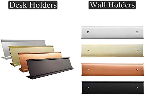 Icomecn Custom Engraved Name Plates with Aluminum Holder 2"x10" - Image 3