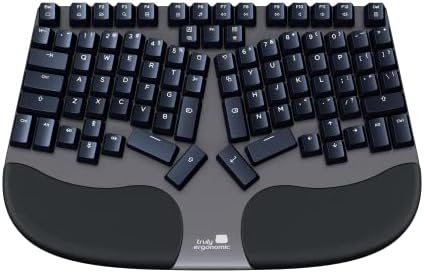 Cleave Split Ergonomic Mechanical Keyboard – All-Day Comfort, Boosts Productivity, Natural Typing Posture, Tactile Optical Switches, Cushioned Palm Rest, Backlit Keys, Windows/Mac/Linux by Truly+Ergonomic