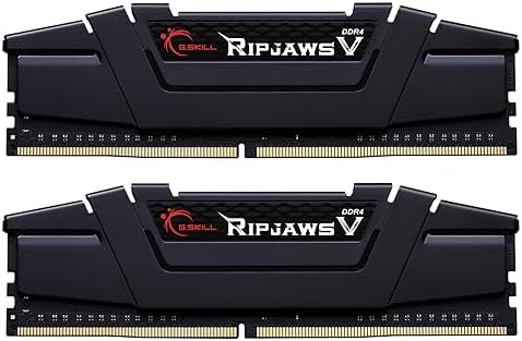 G.Skill RipJaws V Series 64GB (2 x 32GB) 288-Pin SDRAM DDR4 3600 (PC4-28800) CL18-22-22-42 1.35V Dual Channel Desktop Memory Model F4-3600C18D-64GVK by GSkillInternationalEnterpriseCoLtd