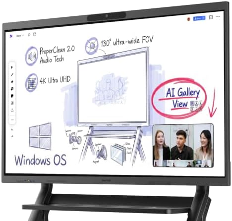 NearHub S Max 75 Interactive Whiteboard Windows 11 Pro,4K Camera & 8-Mic by Nearity
