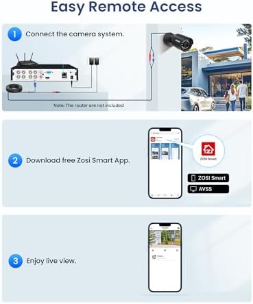 ZOSI 3K Lite Wired Security Camera System, 4 X 2MP CCTV Cameras, 500GB HDD - Image 7