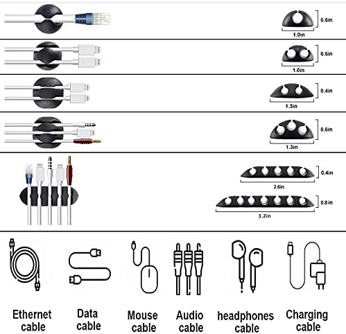 Cord Management Organizer Kit 4 Cable Sleeve split 192PCS Cable Management (Pack of 2) - Image 3