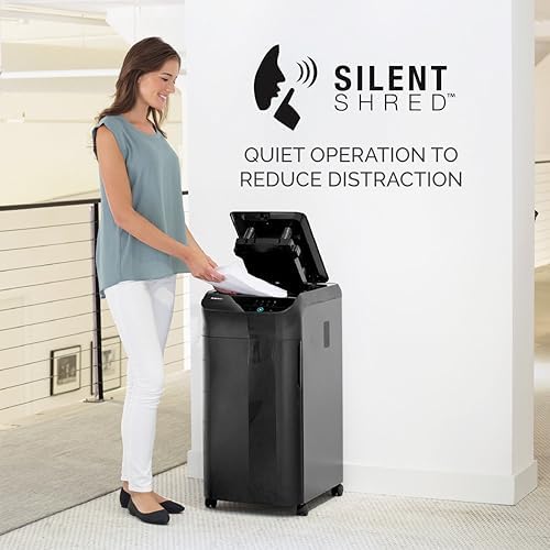 Fellowes AutoMax 600M 2-in-1 Heavy Duty Auto Feed Commercial Paper Shredder with Micro-Cut, Black - Image 5