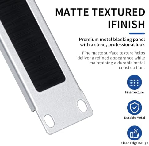 1U Brush Panel Cable Management for 10" Sturdy Stackable Network Rack - Image 6