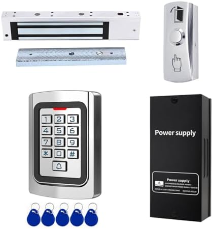 Door Access Control System 600lb Electric Magnetic Door Lock Kit Waterproof Keypad ID Card Smartphone Tuya App Remote Control by YUHANUS