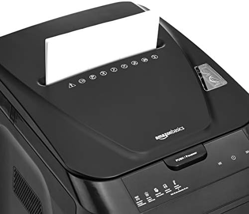 Amazon Basics 150-Sheet Autofeed Micro-Cut Paper and Credit Card Shredder, High Security Level P-4 with 8.5-Gallon Bin, 60-Minute Continuous Run Time, Black - Image 6