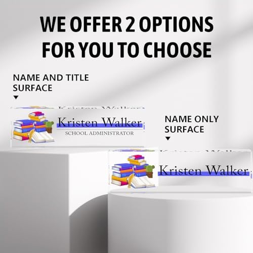 Name Plate for Desk-Personalized Name Plates for Desk-Name Plate Personalized for Office-Gifts for Teacher Boss Employee Appreciation Office Desk Decor (teacher6) - Image 3
