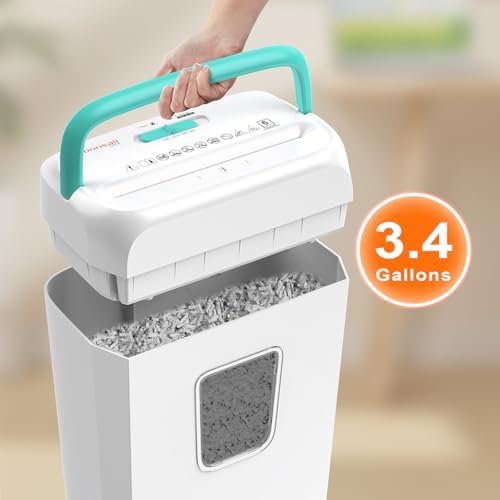 Bonsaii 6-Sheet Cross Cut Paper Shredder for Home, 3.4 Gal Bin - Image 6