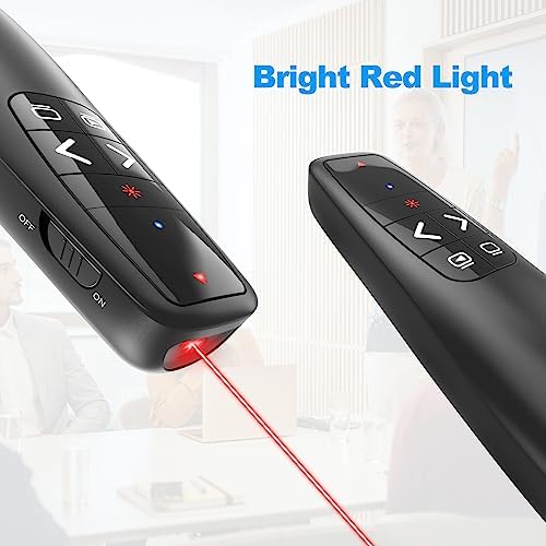 (2 Units) Wireless Presentation Clicker Remote for PowerPoint, Presenter - Image 4
