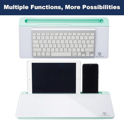 TSJ OFFICE Desktop Whiteboard Dry-Erase-Board - Computer Keyboard Stand White Board Surface Pad with Drawer, Desk Organizers with Accessories for Office, Home, School Supplies - Green - Image 5