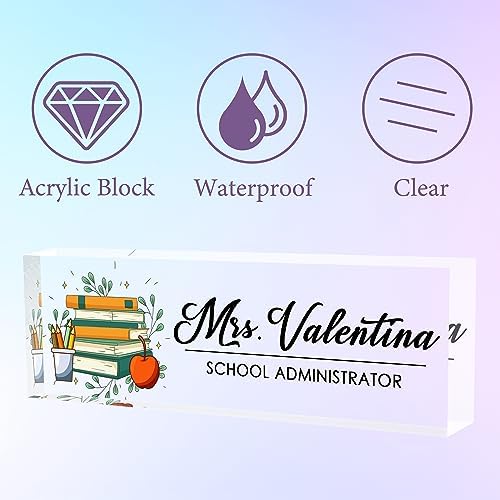Desk Name Plate Personalized, Teacher Name Plate for Desk, Office Desk Decor for Women and Men, Employee Appreciation Gifts The Office Gifts for Teacher - Image 6